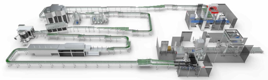 Soft drinks production line machines