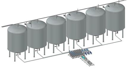 continuous mixing systems for the production of beverages and also the production of syrup and concentrate