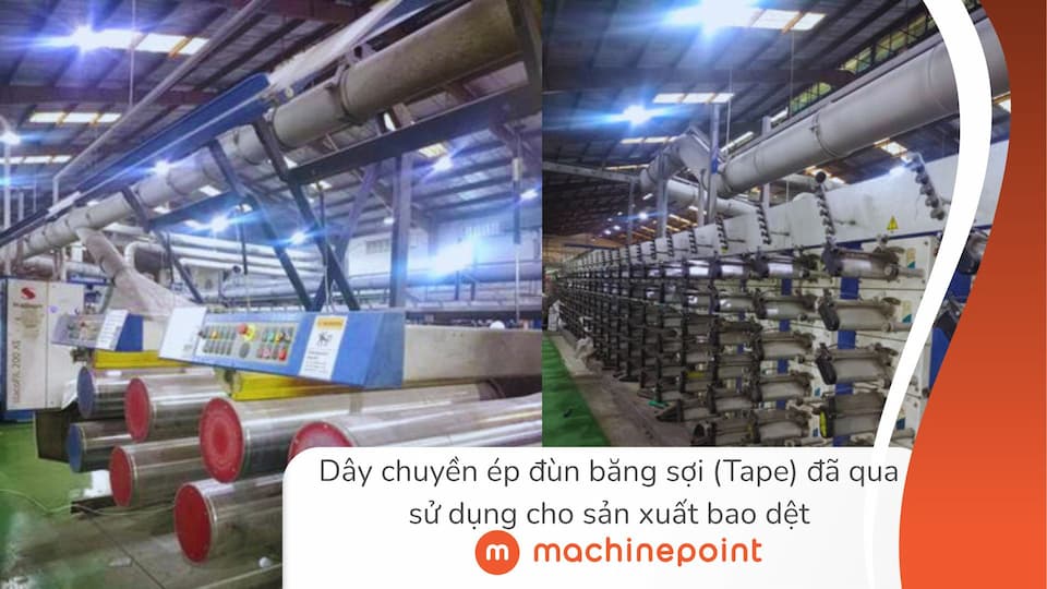 Dây chuyền ép đùn băng sợi (Tape) đã qua sử dụng cho sản xuất bao dệt MachinePoint