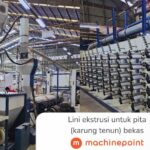 Lini ekstrusi untuk pita (karung tenun) bekas